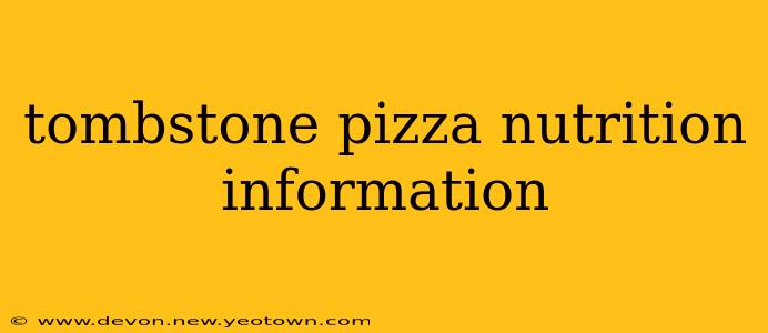 tombstone pizza nutrition information
