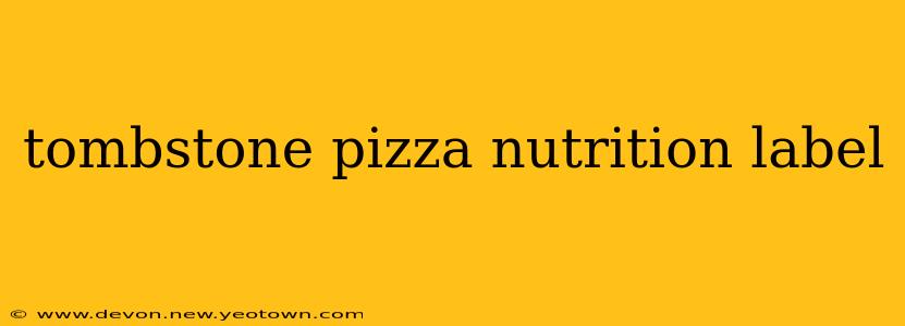 tombstone pizza nutrition label
