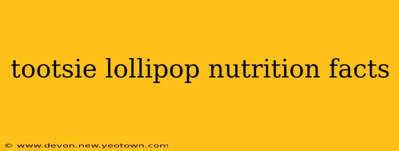 tootsie lollipop nutrition facts