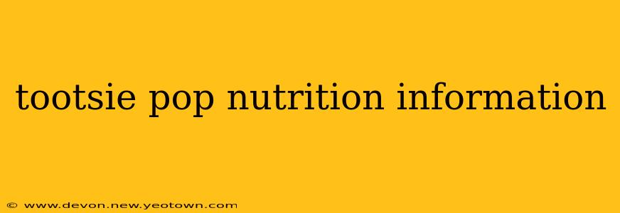tootsie pop nutrition information