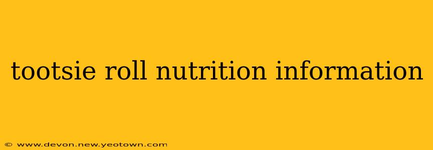 tootsie roll nutrition information