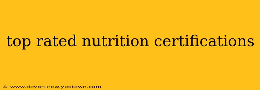 top rated nutrition certifications