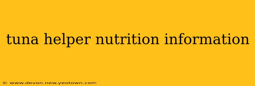 tuna helper nutrition information