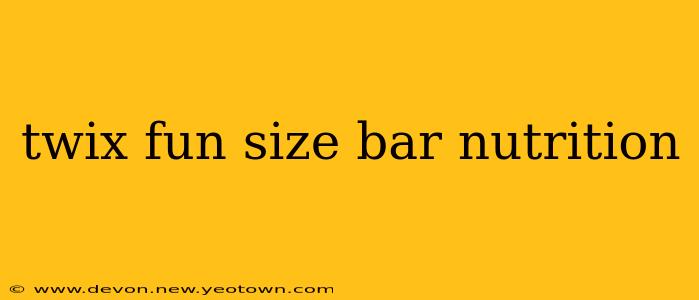twix fun size bar nutrition