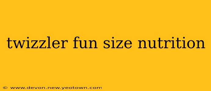 twizzler fun size nutrition