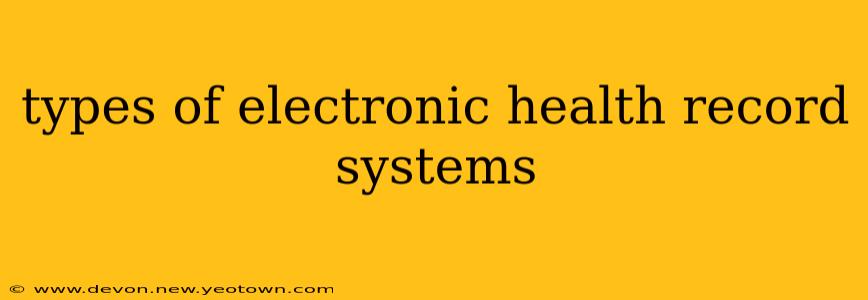 types of electronic health record systems