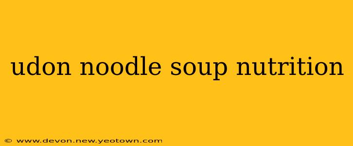 udon noodle soup nutrition