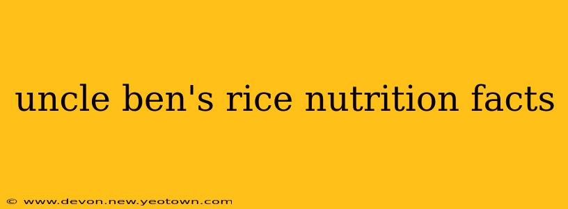 uncle ben's rice nutrition facts