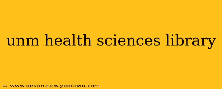 unm health sciences library