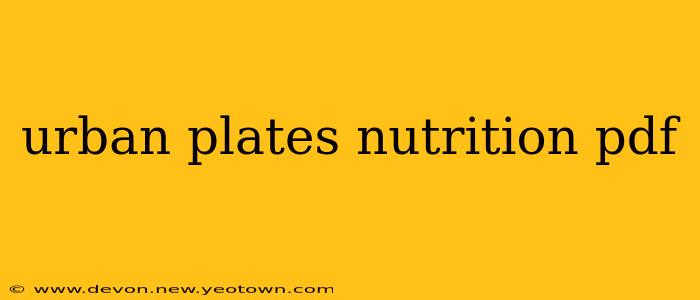 urban plates nutrition pdf
