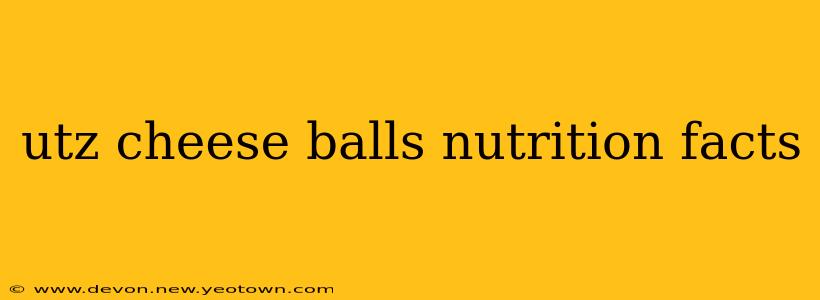 utz cheese balls nutrition facts