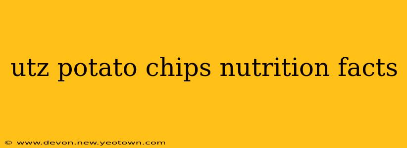 utz potato chips nutrition facts