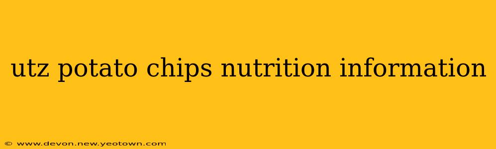 utz potato chips nutrition information