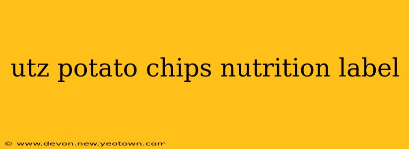 utz potato chips nutrition label