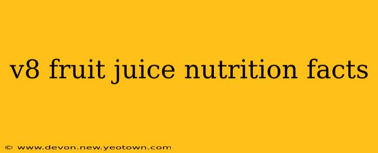 v8 fruit juice nutrition facts