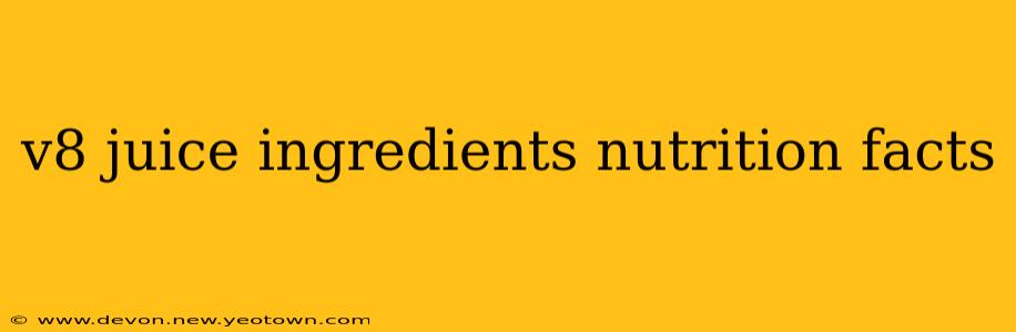 v8 juice ingredients nutrition facts