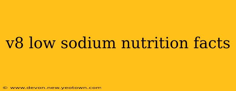v8 low sodium nutrition facts