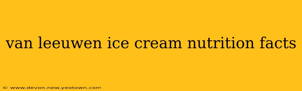 van leeuwen ice cream nutrition facts