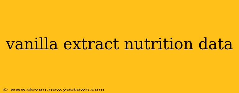 vanilla extract nutrition data
