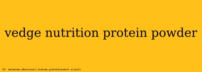 vedge nutrition protein powder