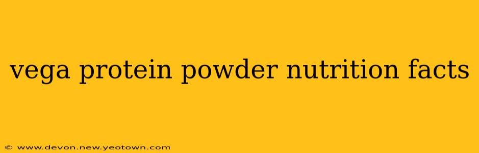 vega protein powder nutrition facts