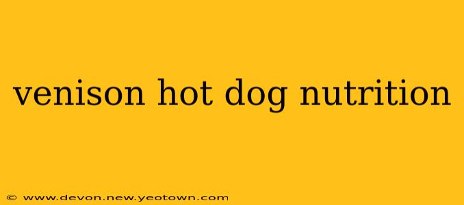 venison hot dog nutrition