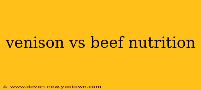 venison vs beef nutrition