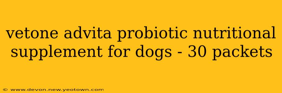 vetone advita probiotic nutritional supplement for dogs - 30 packets
