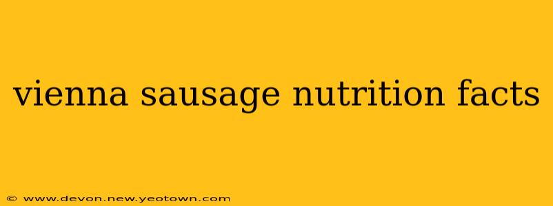vienna sausage nutrition facts
