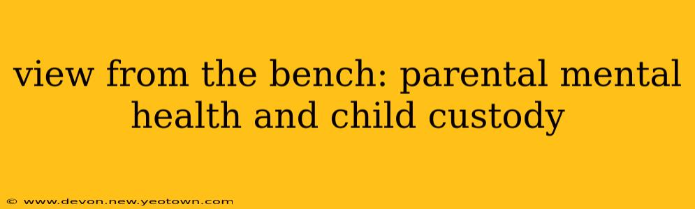 view from the bench: parental mental health and child custody