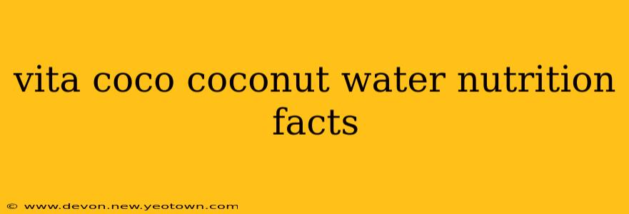 vita coco coconut water nutrition facts