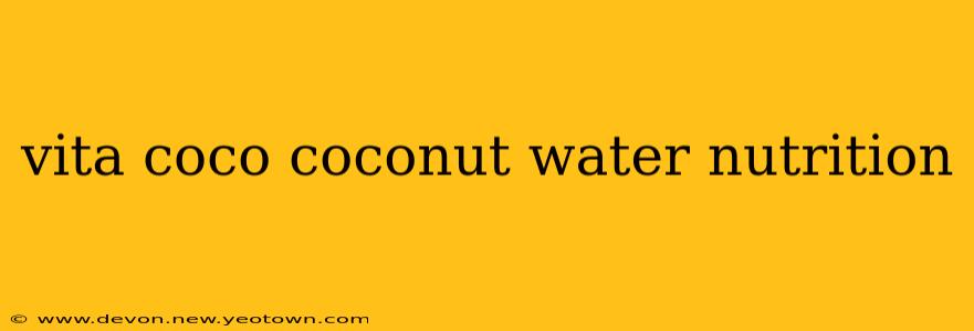 vita coco coconut water nutrition