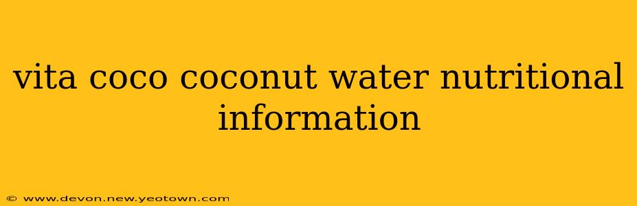 vita coco coconut water nutritional information