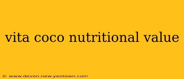 vita coco nutritional value