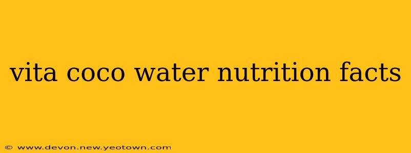 vita coco water nutrition facts