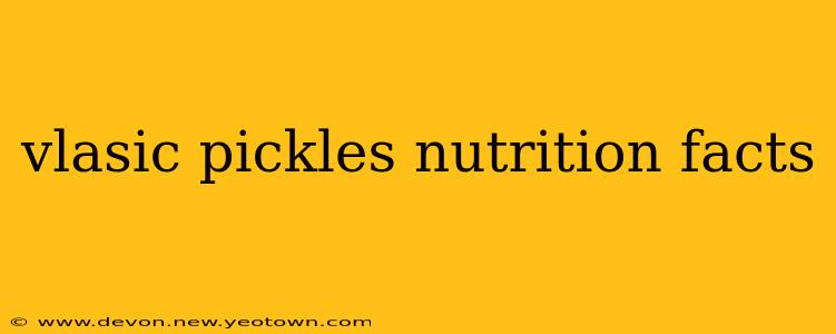 vlasic pickles nutrition facts