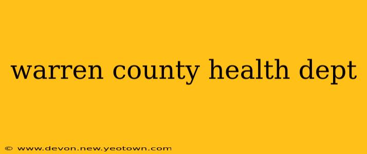 warren county health dept