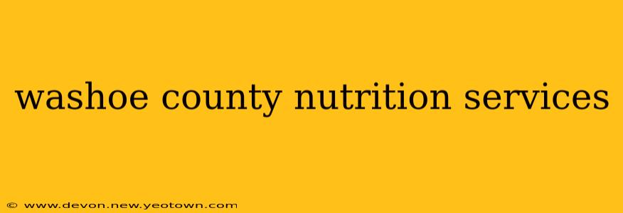 washoe county nutrition services