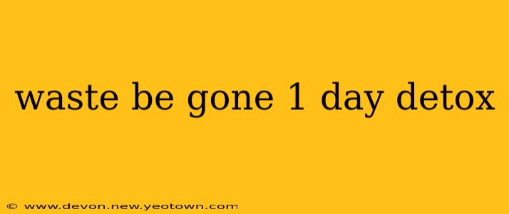 waste be gone 1 day detox
