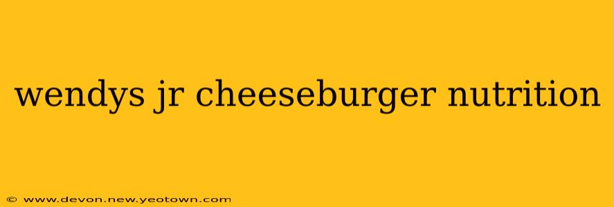 wendys jr cheeseburger nutrition