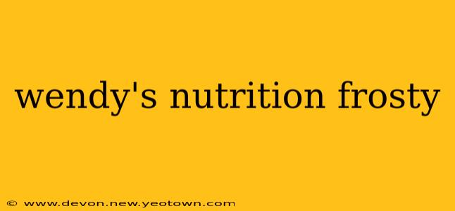 wendy's nutrition frosty