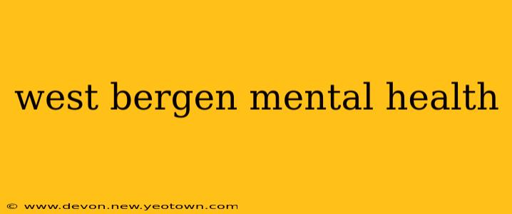 west bergen mental health