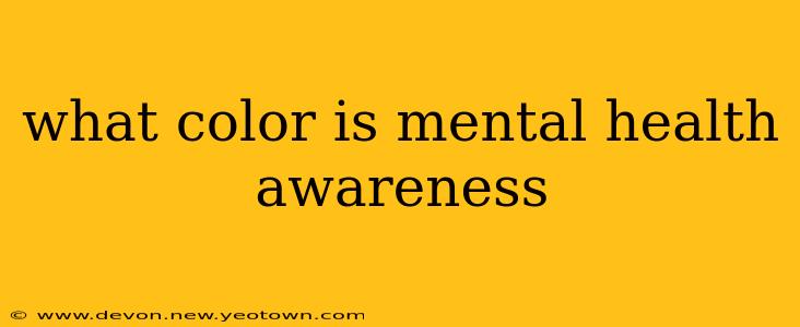 what color is mental health awareness