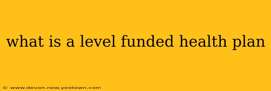 what is a level funded health plan