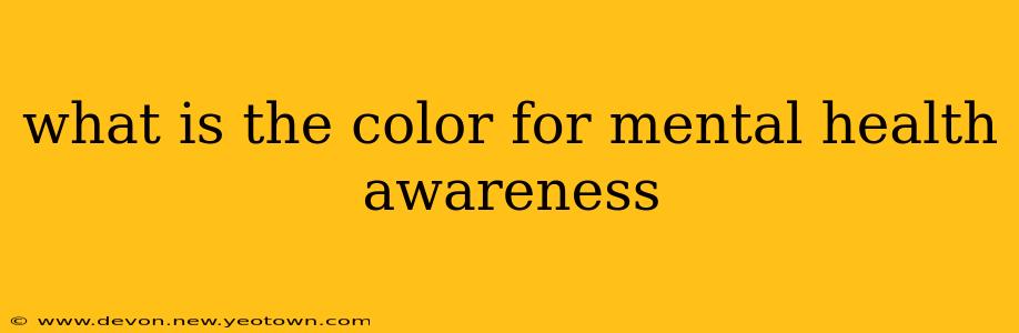 what is the color for mental health awareness