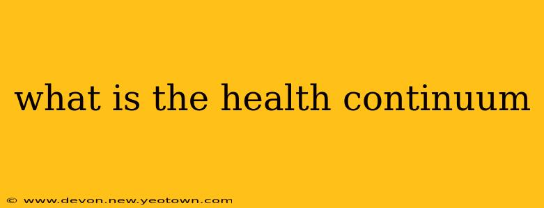 what is the health continuum