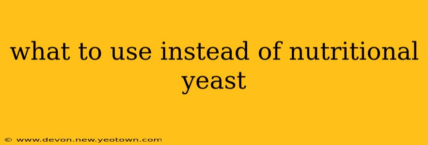 what to use instead of nutritional yeast