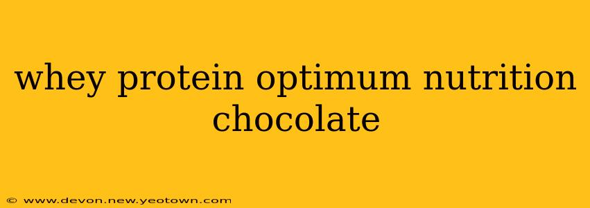 whey protein optimum nutrition chocolate