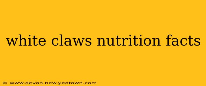 white claws nutrition facts