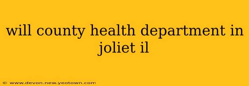 will county health department in joliet il